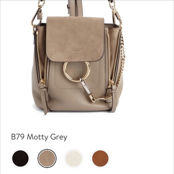 SOLD 🌟 Chloe Small Faye Suede Backpack Motty Grey - Picture 8 of 8